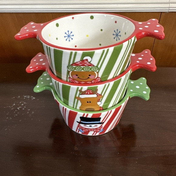 Temp-tations Tara Set 3 Winter Whimsy Candy shaped Dishes in Excellent‎ shape - Picture 1 of 4